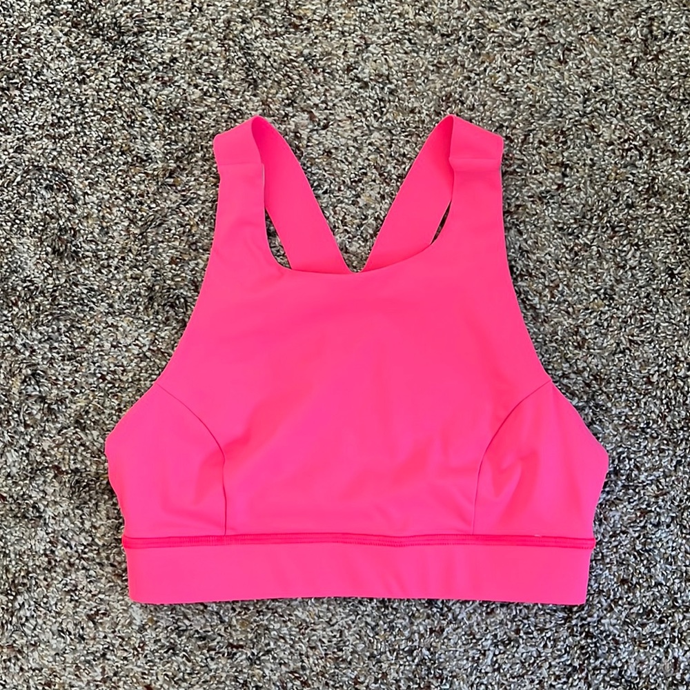 Lululemon Fast and Free bra - Hot Pink, size 6